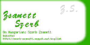 zsanett szerb business card